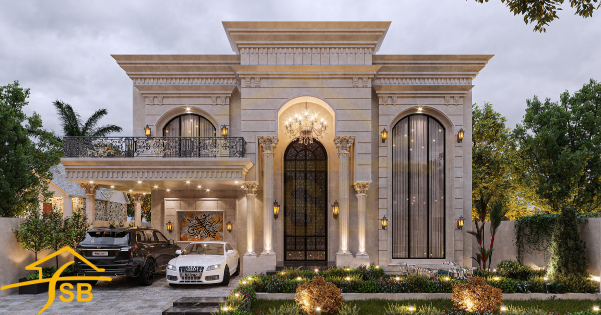 3D Front Elevation Plan of 1 kanal House (2)
